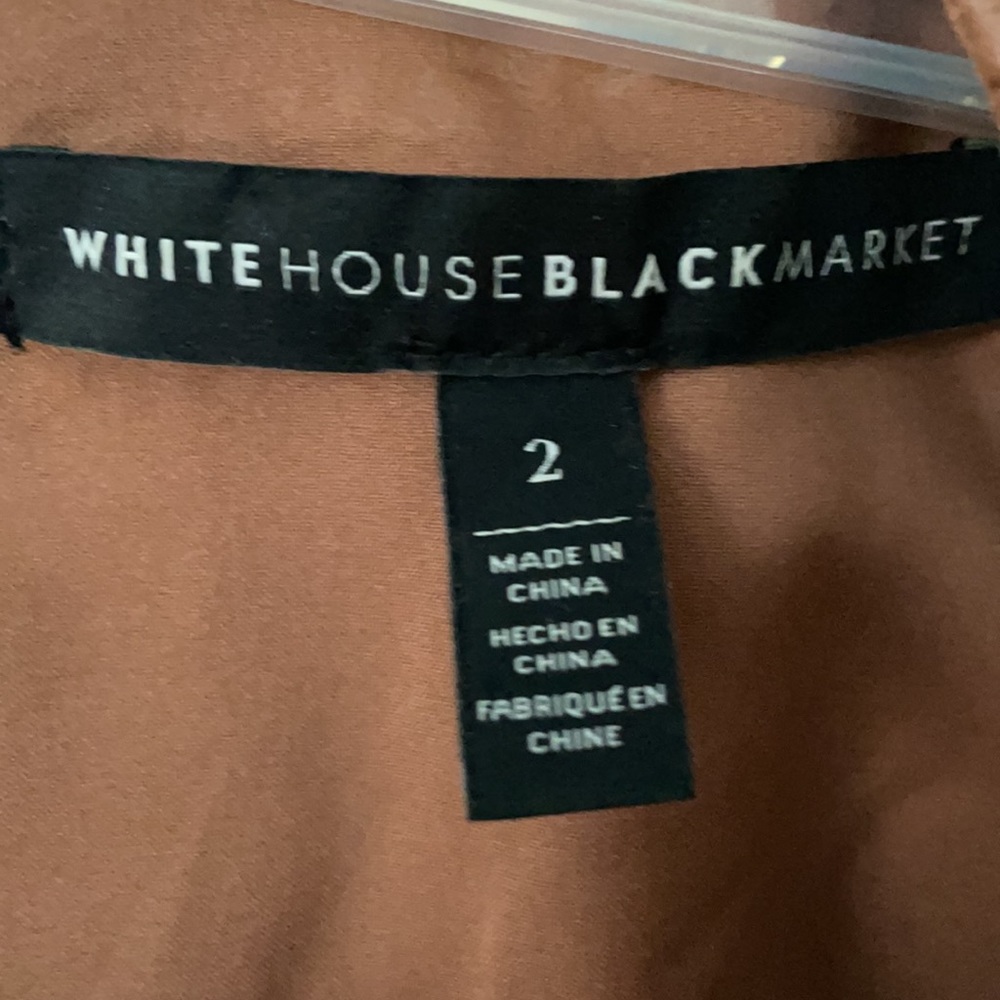 White House Black Market Leather Top Size 2 - Picture 7 of 8